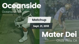 Matchup: Oceanside High vs. Mater Dei  2018