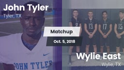 Matchup: John Tyler vs. Wylie East  2018