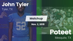 Matchup: John Tyler vs. Poteet  2018