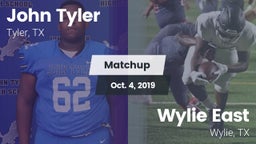 Matchup: John Tyler vs. Wylie East  2019