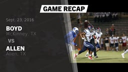 Recap: Boyd  vs. Allen  2016