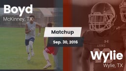 Matchup: Boyd  vs. Wylie  2016