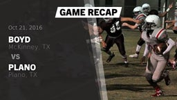 Recap: Boyd  vs. Plano  2016