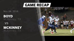 Recap: Boyd  vs. McKinney  2016