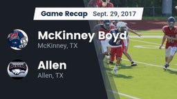 Recap: McKinney Boyd  vs. Allen  2017