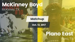 Matchup: McKinney Boyd High vs. Plano East  2017