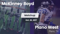 Matchup: McKinney Boyd High vs. Plano West  2017