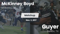 Matchup: McKinney Boyd High vs. Guyer  2017