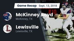 Recap: McKinney Boyd  vs. Lewisville  2018