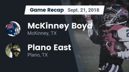 Recap: McKinney Boyd  vs. Plano East  2018