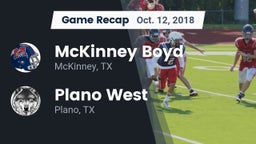 Recap: McKinney Boyd  vs. Plano West  2018