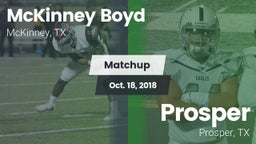 Matchup: McKinney Boyd High vs. Prosper  2018