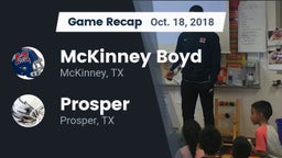 Recap: McKinney Boyd  vs. Prosper  2018