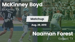 Matchup: McKinney Boyd High vs. Naaman Forest  2019