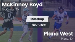 Matchup: McKinney Boyd High vs. Plano West  2019