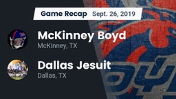 Recap: McKinney Boyd  vs. Dallas Jesuit  2019