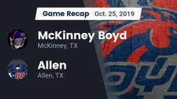 Recap: McKinney Boyd  vs. Allen  2019