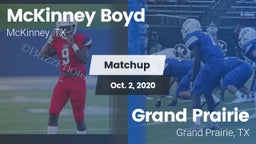 Matchup: McKinney Boyd High vs. Grand Prairie  2020