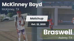 Matchup: McKinney Boyd High vs. Braswell  2020