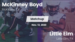 Matchup: McKinney Boyd High vs. Little Elm  2020