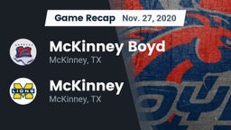 Recap: McKinney Boyd  vs. McKinney  2020