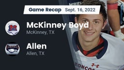 Recap: McKinney Boyd  vs. Allen  2022