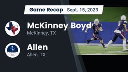 Recap: McKinney Boyd  vs. Allen  2023
