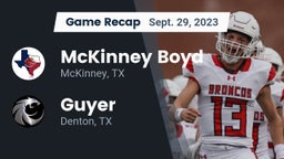 Recap: McKinney Boyd  vs. Guyer  2023