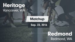 Matchup: Heritage  vs. Redmond  2016