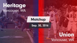 Matchup: Heritage  vs. Union  2016