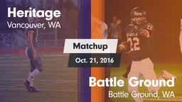Matchup: Heritage  vs. Battle Ground  2016
