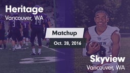 Matchup: Heritage  vs. Skyview  2016