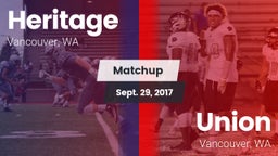 Matchup: Heritage  vs. Union  2017