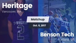 Matchup: Heritage  vs. Benson Tech  2017