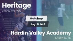 Matchup: Heritage  vs. Hardin Valley Academy 2018