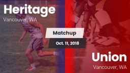 Matchup: Heritage  vs. Union  2018