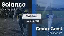 Matchup: Solanco  vs. Cedar Crest  2017