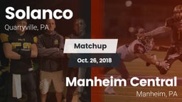 Matchup: Solanco  vs. Manheim Central  2018