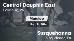 Matchup: Central Dauphin East vs. Susquehanna  2016