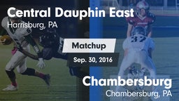 Matchup: Central Dauphin East vs. Chambersburg  2016