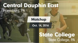 Matchup: Central Dauphin East vs. State College  2016