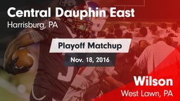 Matchup: Central Dauphin East vs. Wilson  2016