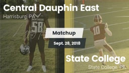 Matchup: Central Dauphin East vs. State College  2018