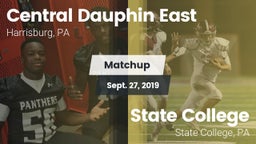 Matchup: Central Dauphin East vs. State College  2019