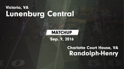 Matchup: Lunenburg Central vs. Randolph-Henry  2016