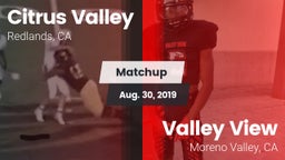 Matchup: Citrus Valley High vs. Valley View  2019
