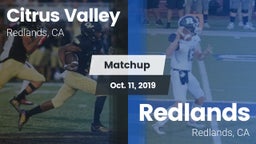 Matchup: Citrus Valley High vs. Redlands  2019