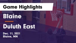 Blaine  vs Duluth East  Game Highlights - Dec. 11, 2021