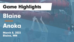Blaine  vs Anoka  Game Highlights - March 8, 2023