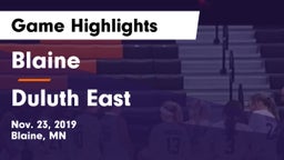 Blaine  vs Duluth East  Game Highlights - Nov. 23, 2019